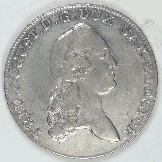GERMANY - Electorate of Saxony, Frederick Augustus III, 1780 IEC, Conventionsthaler, Very Fine / about EF