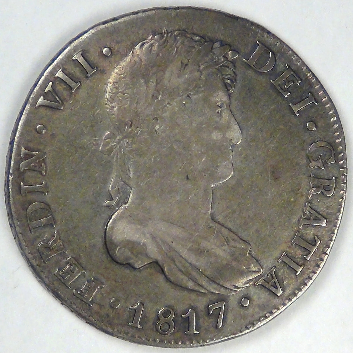 GUATEMALA - Spanish Colony, Ferdinand VII, 1817 NG M, 8 Reales, Choice Very Fine
