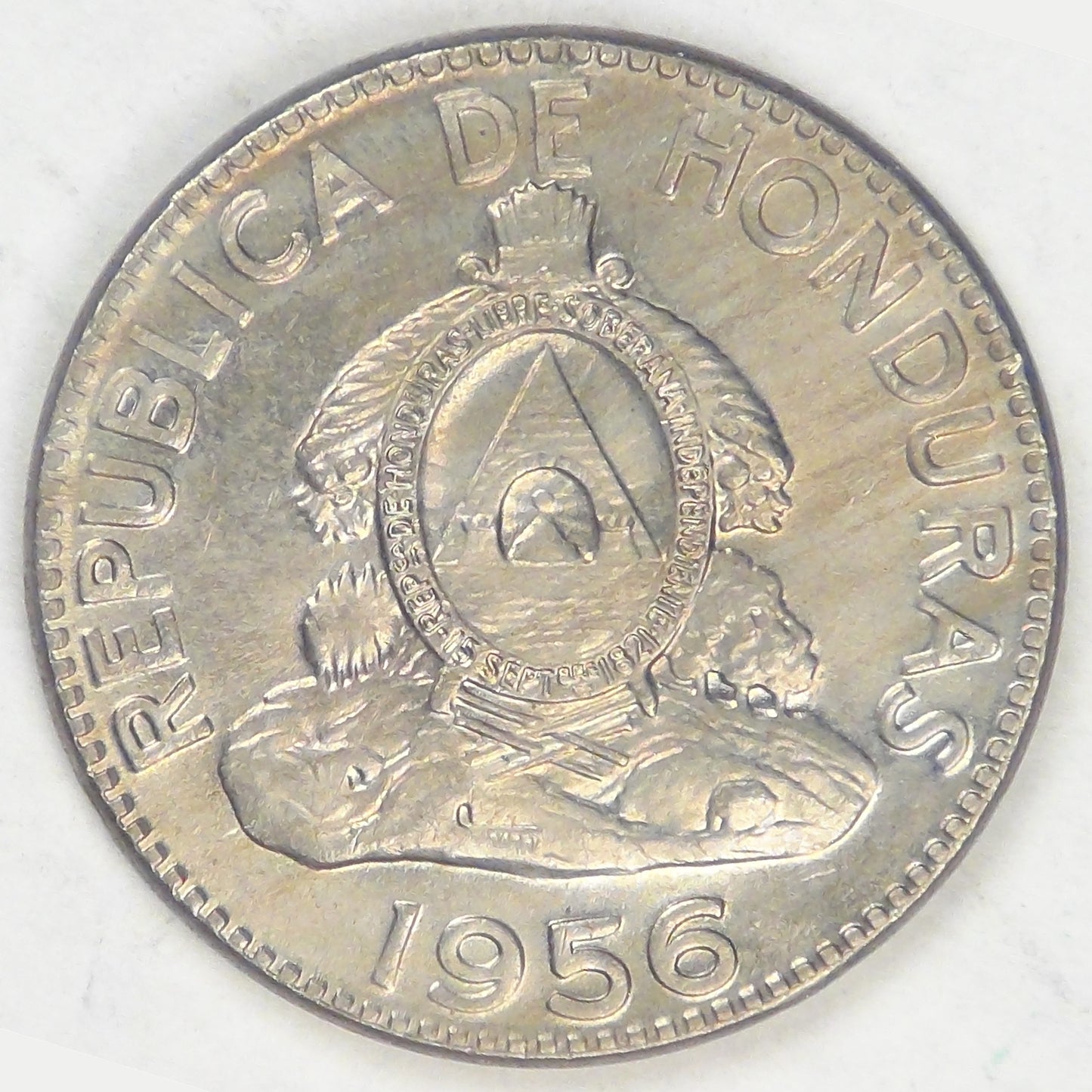HONDURAS - Republic, 1956, 10 Centavos, Choice BU