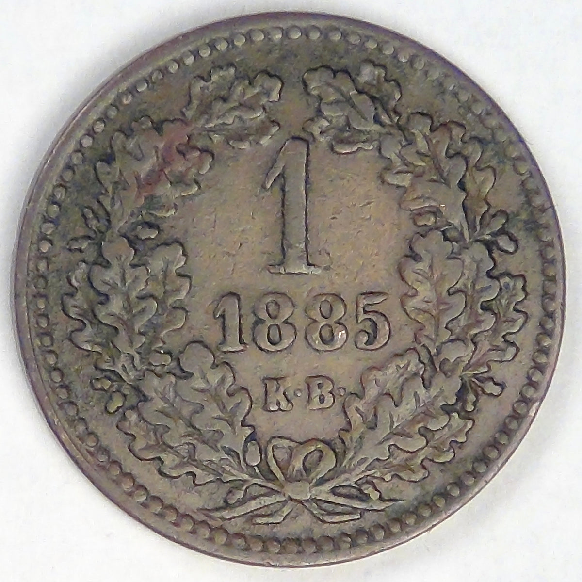 HUNGARY - Kingdom, Franz Joseph I, 1885 KB, Krajczar, Very Fine