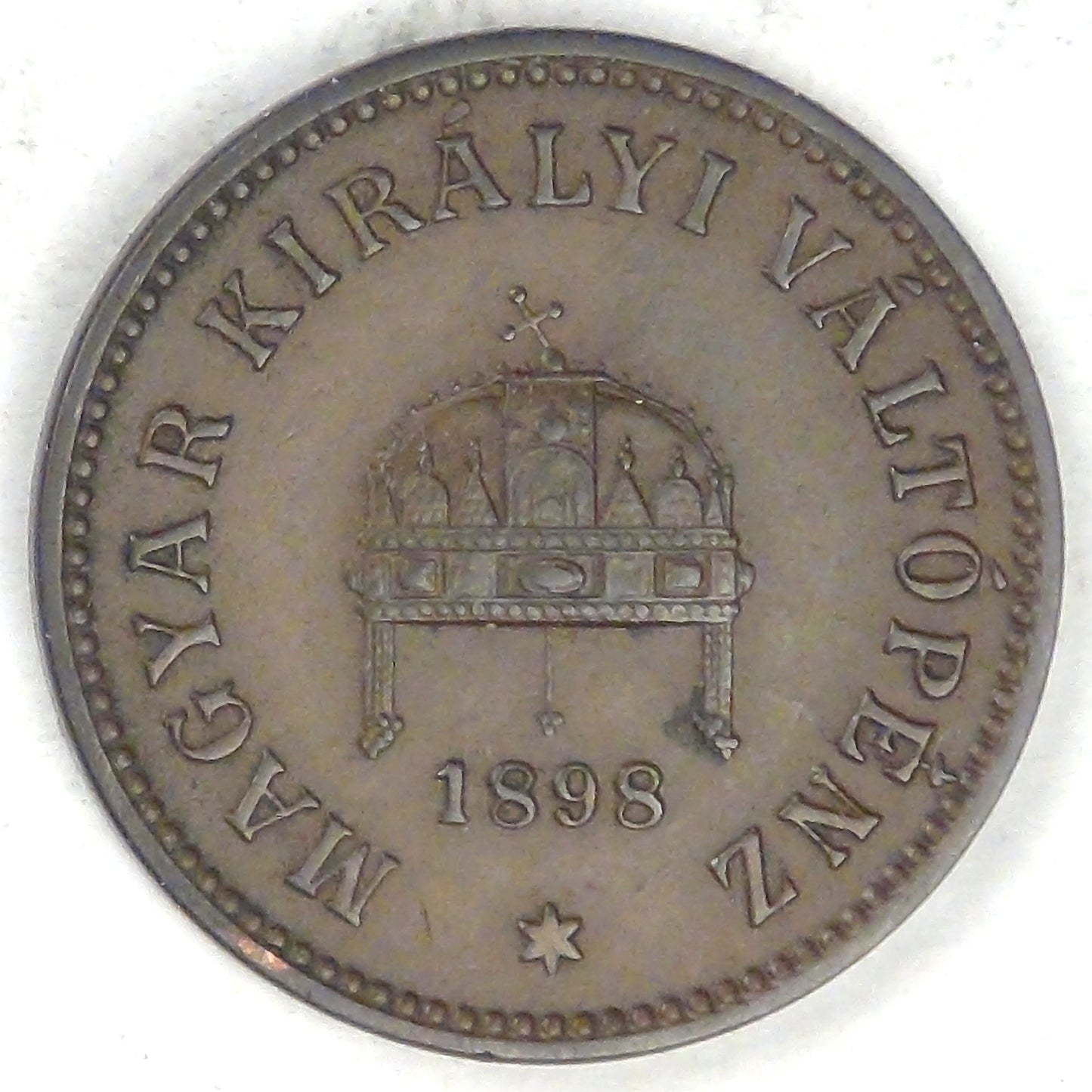 HUNGARY - Kingdom, Franz Joseph I, 1898 KB, 2 Fillér, Extra Fine