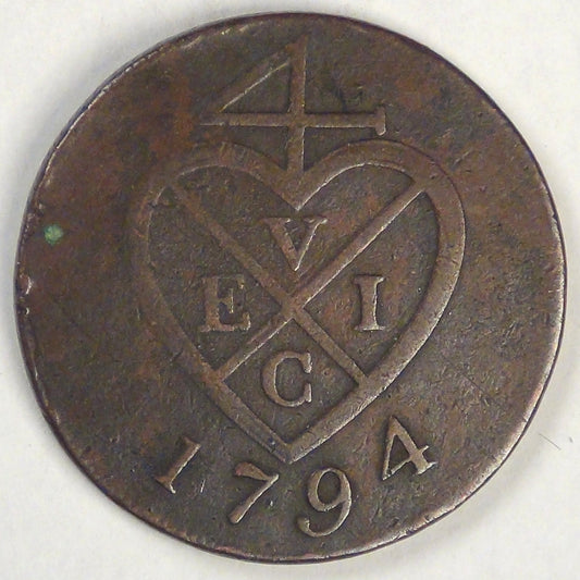 INDIA - British Colony, Bombay Presidency, 1794, Pice, VF details