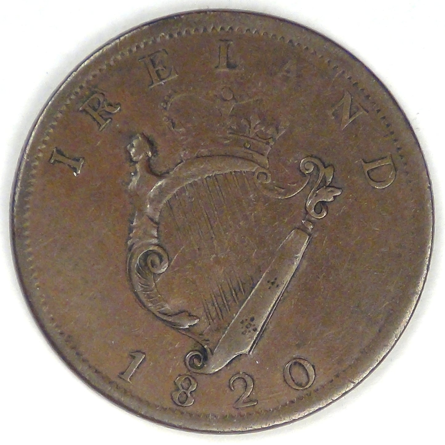 IRELAND - United Kingdom, George III, 1820 Penny Token, Very Fine