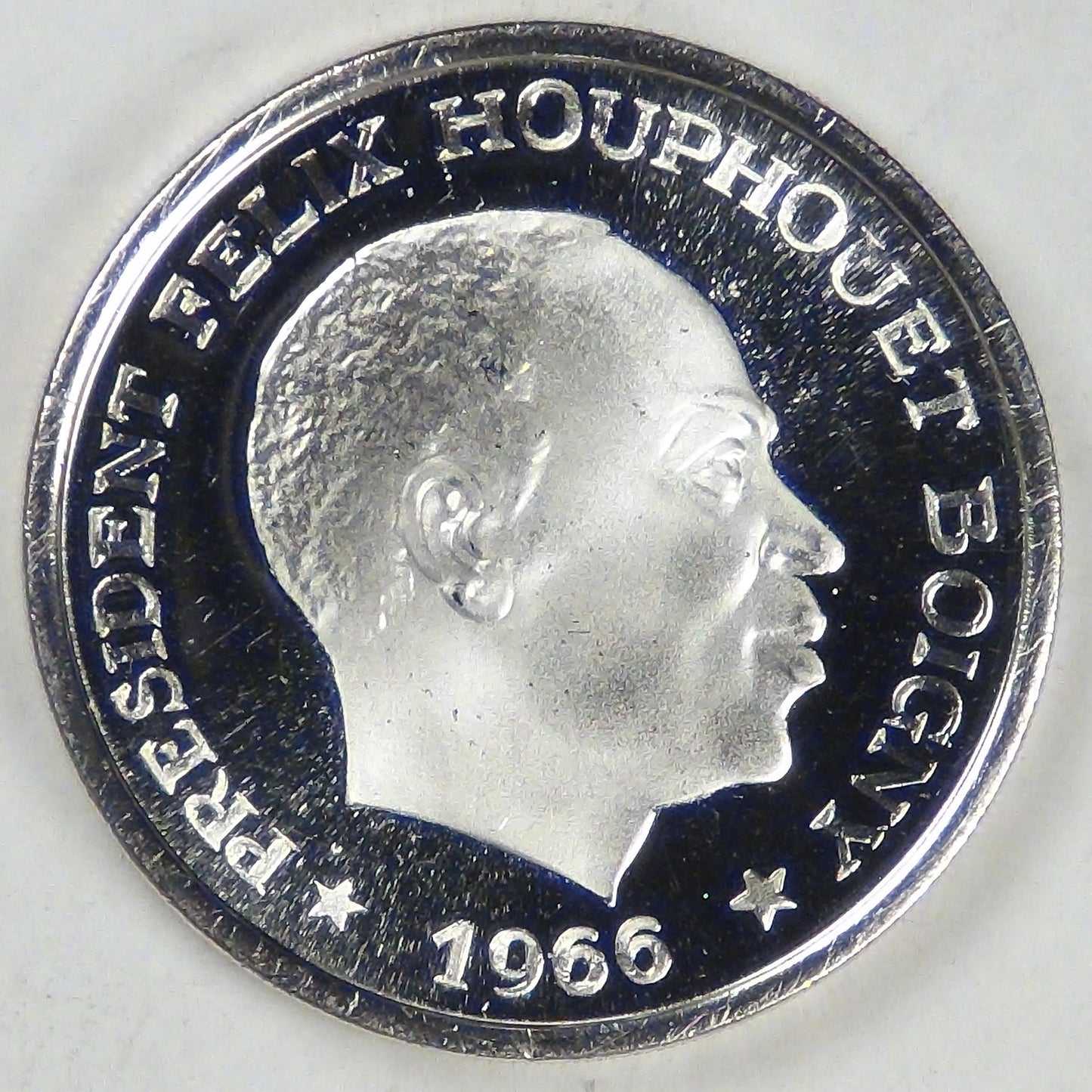 IVORY COAST - Republic, 1966, 10 Francs, CFA, Gem Proof DCAM