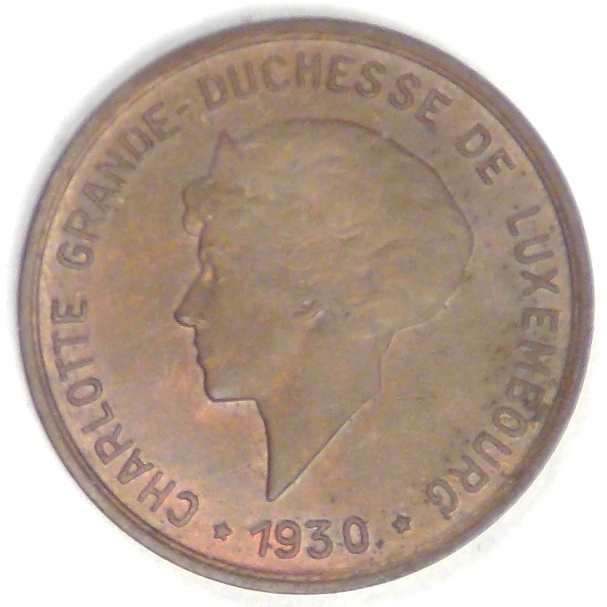 LUXEMBOURG - Grand Duchy, Charlotte, 1930, 5 Centimes, Choice BU BN