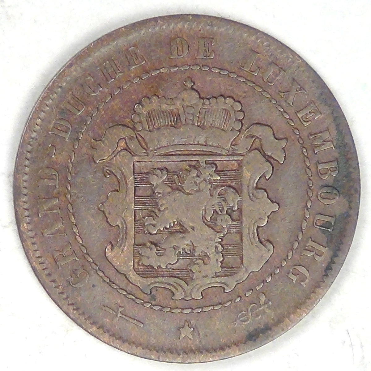 LUXEMBOURG - Grand Duchy, William III, 1854, 2½ Centimes, Fine+