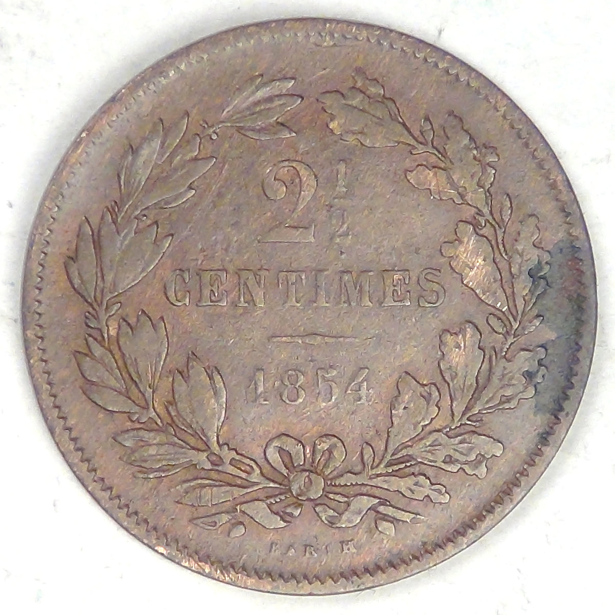 LUXEMBOURG - Grand Duchy, William III, 1854, 2½ Centimes, Fine+