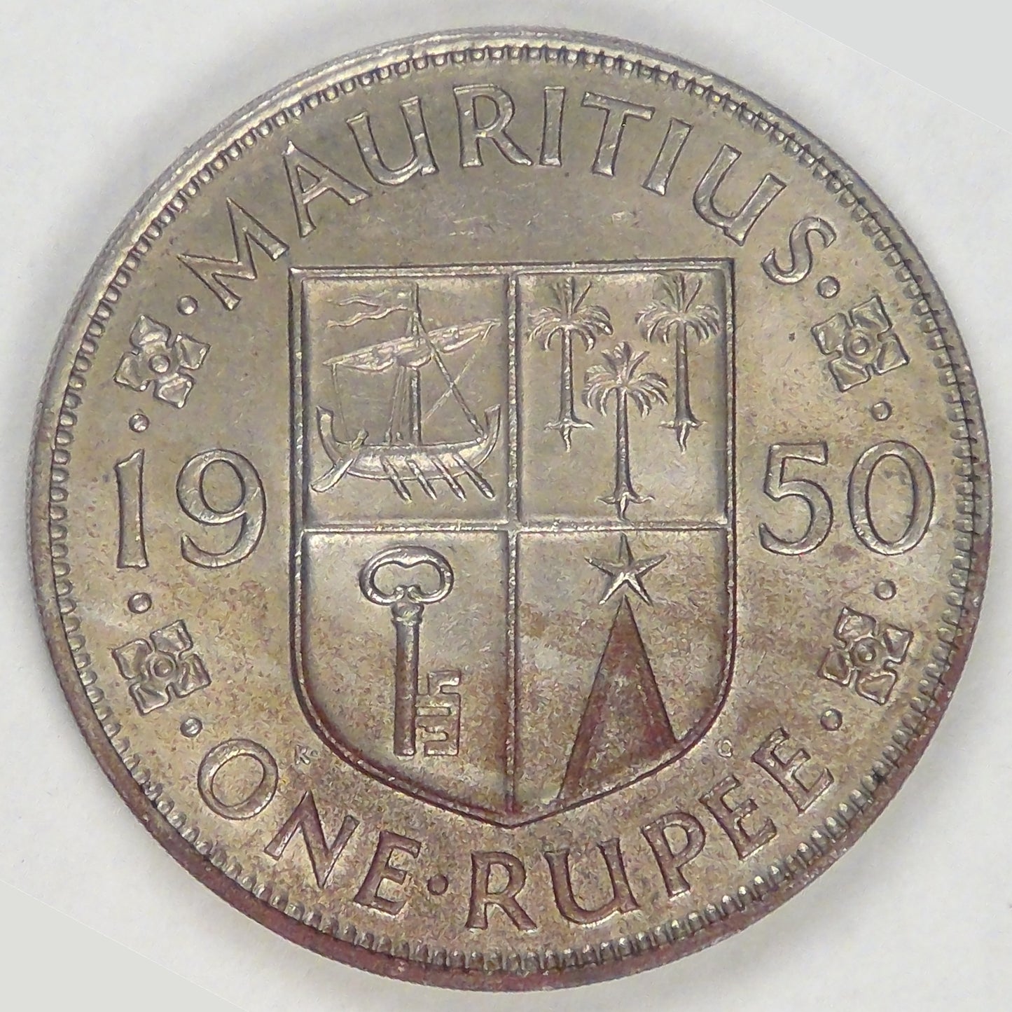 MAURITIUS - British Colony, George VI, 1950, Rupee, Choice AU