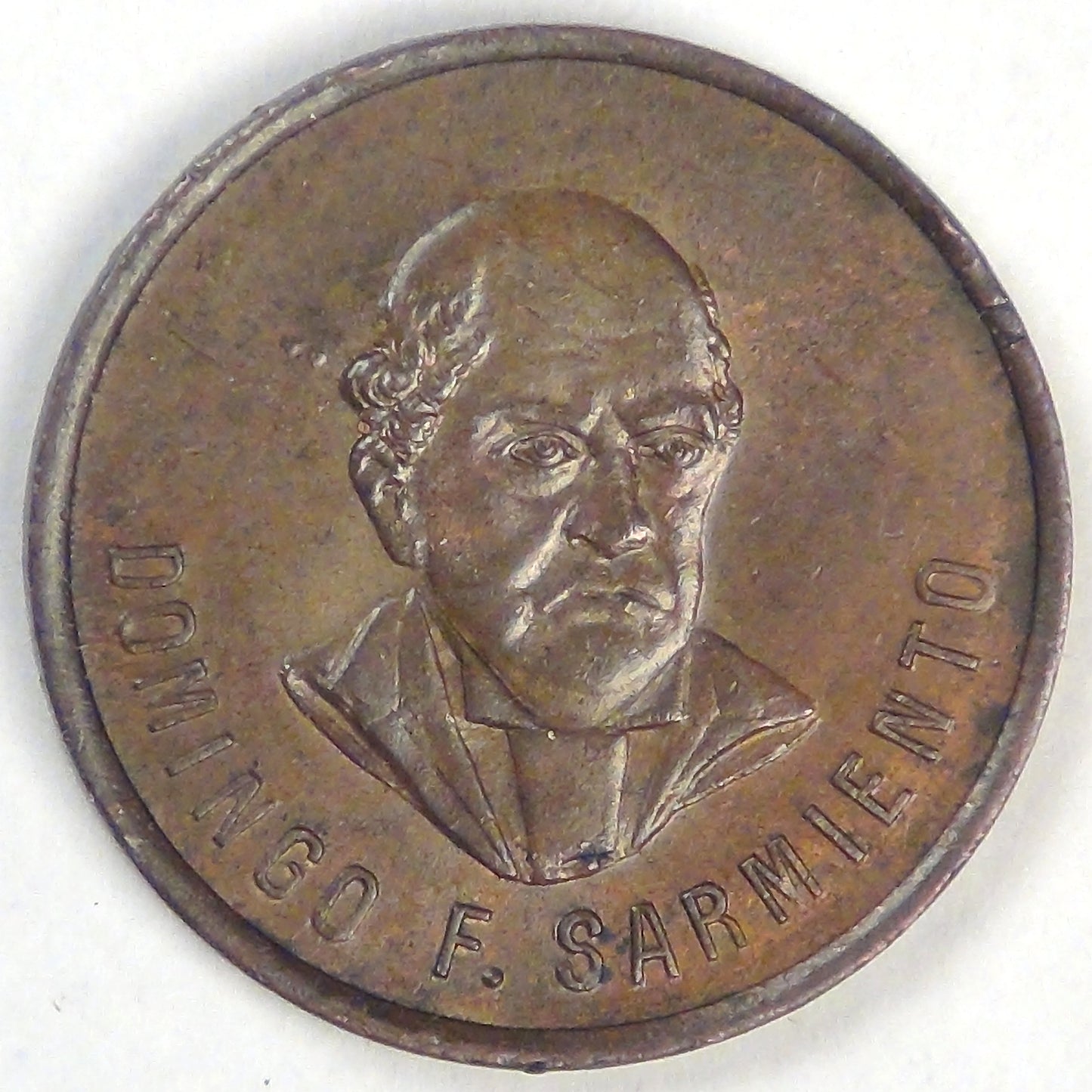 ARGENTINA, circa 1888 Domingo F. Sarmiento Medalet, Extra Fine