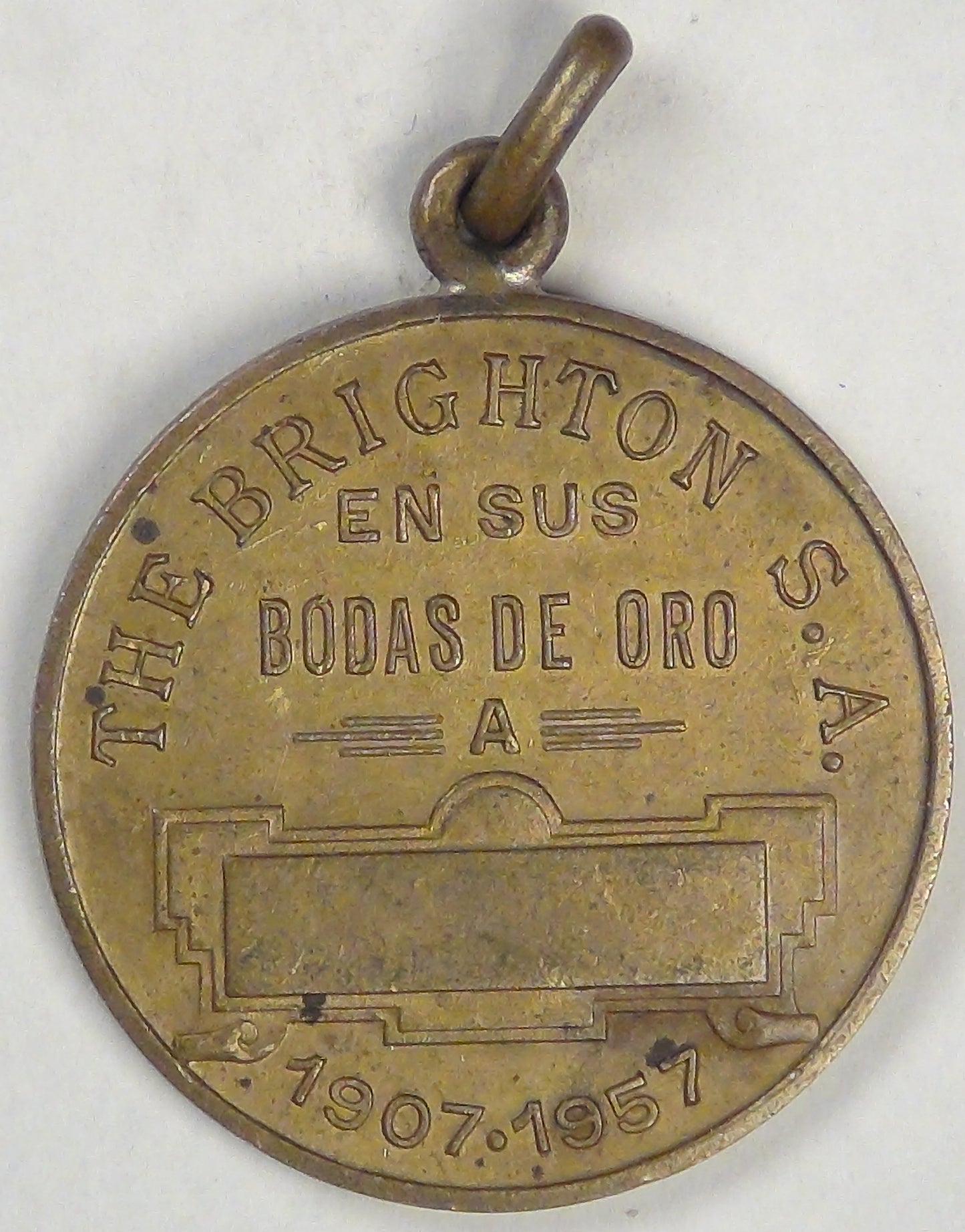 ARGENTINA, 1957 The Brighton S.A. Golden Anniversary Medal, Extra Fine