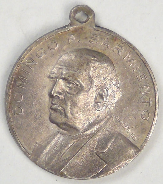 ARGENTINA, circa 1888 Domingo F. Sarmiento Medalet, Almost Uncirculated