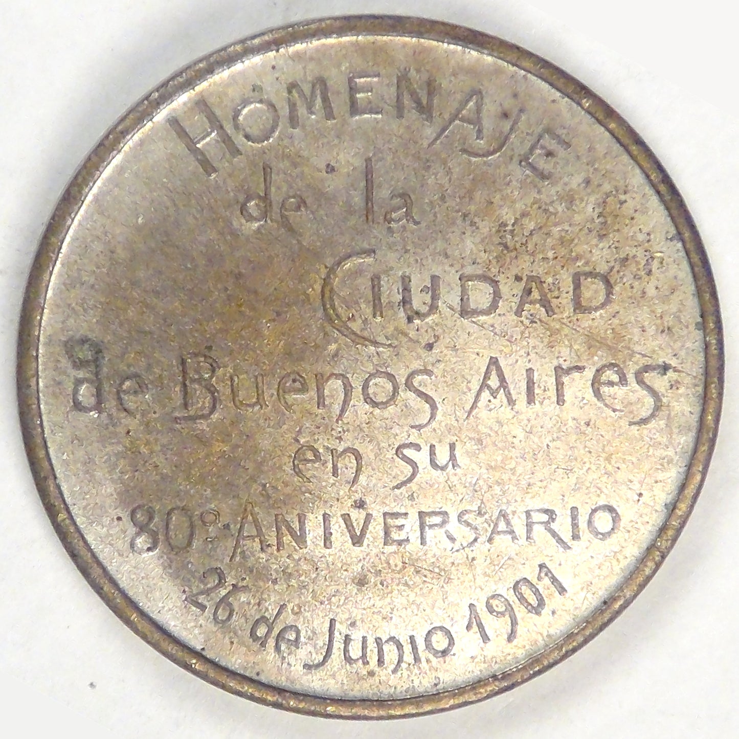 ARGENTINA, 1901 Bartolomé Mitre Medal, Almost Uncirculated