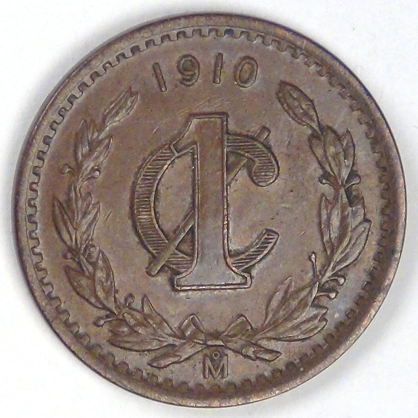 MEXICO - United Mexican States, 1910 Mo, Centavo, Choice Extra Fine