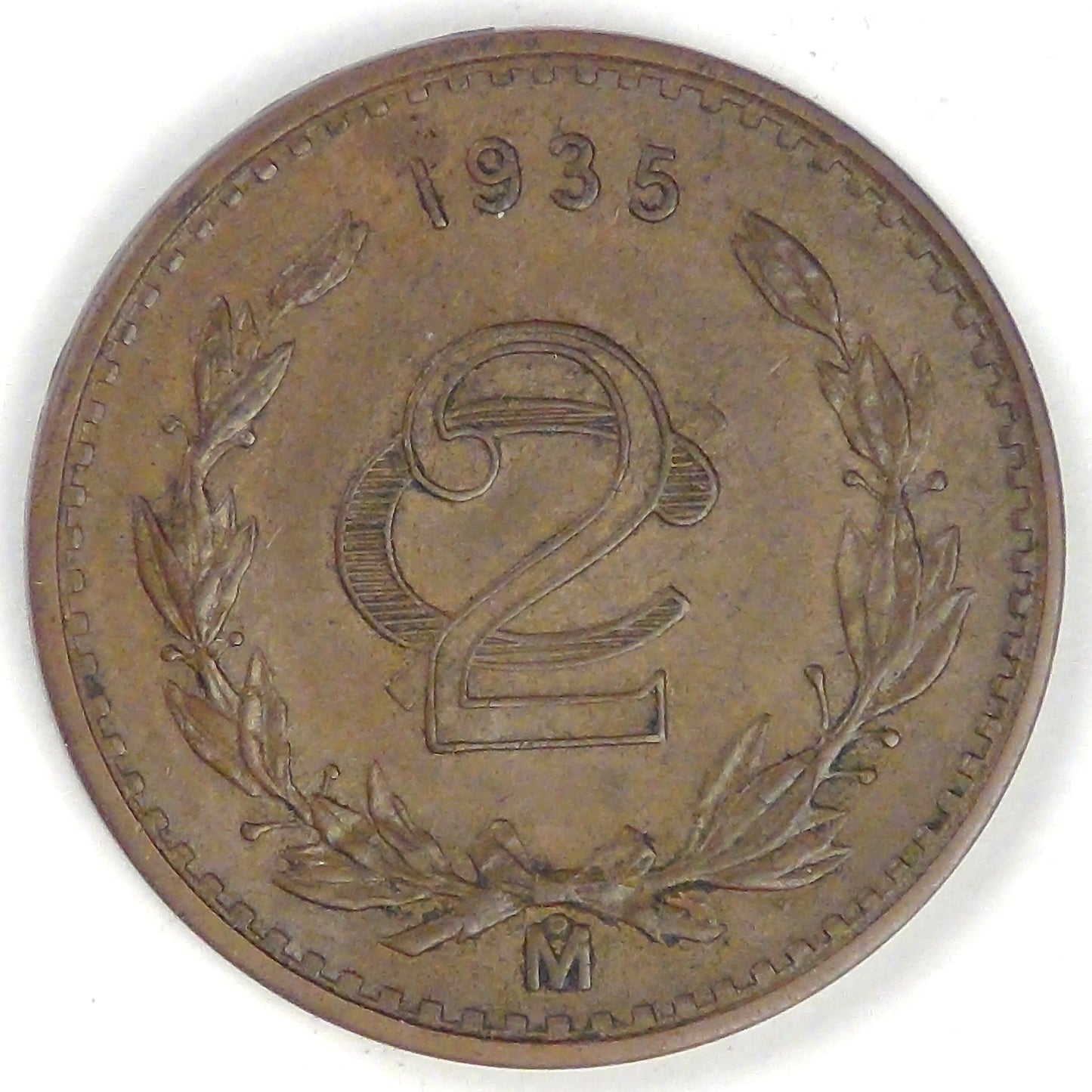 MEXICO - United Mexican States, 1935 Mo, 2 Centavos, Extra Fine