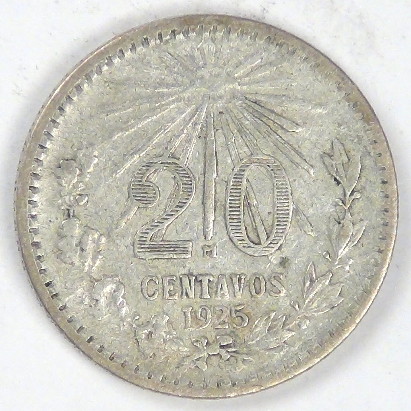 MEXICO - United Mexican States, 1925 M, 20 Centavos, Very Fine