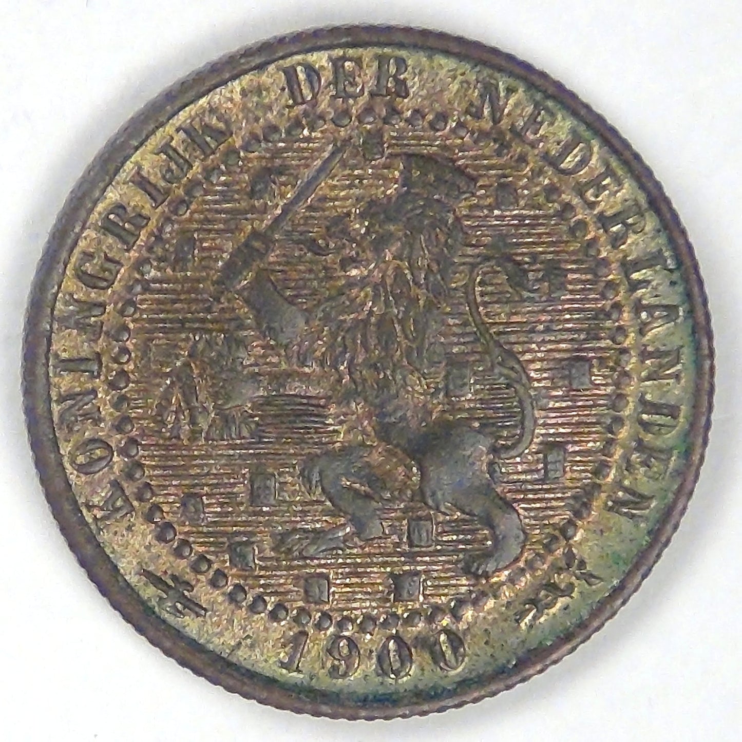 NETHERLANDS, Wilhelmina, 1900, Cent, Almost Uncirculated