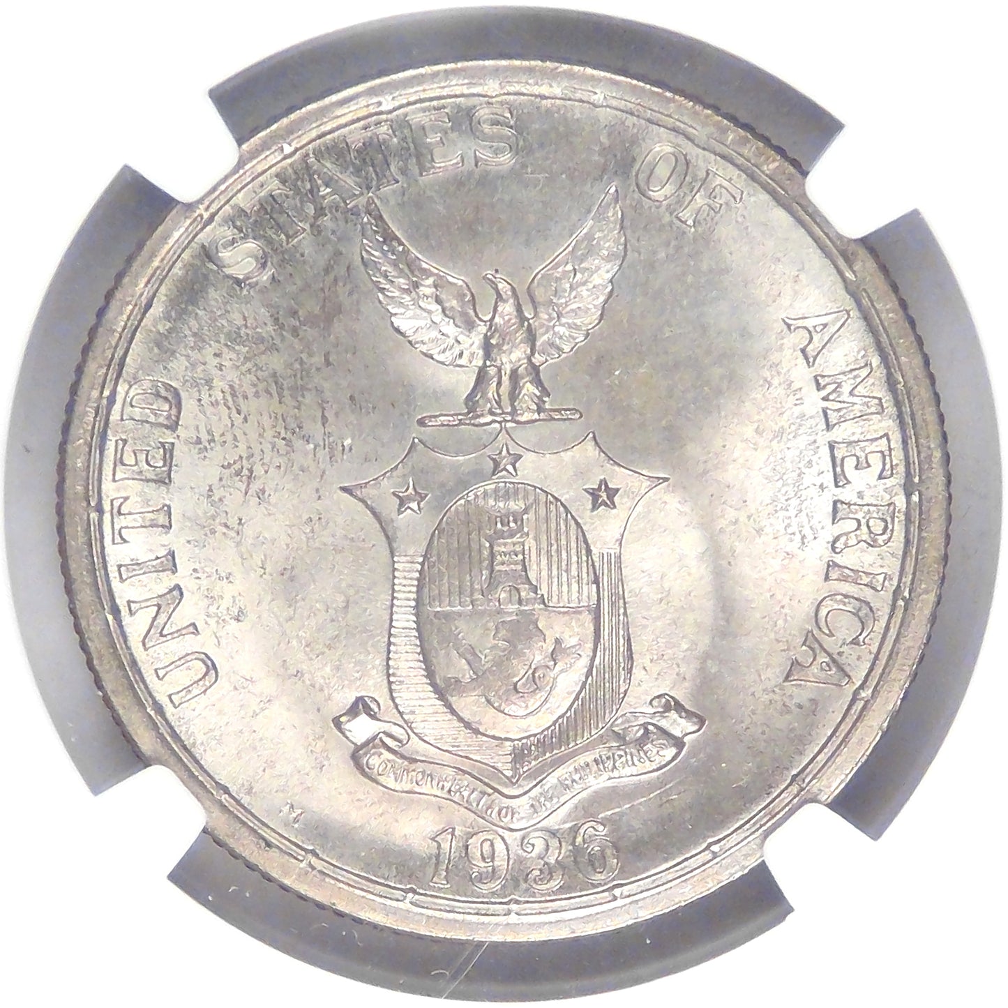 PHILIPPINES- U.S Commonwealth, 1936 M, Peso, MS-65 NGC