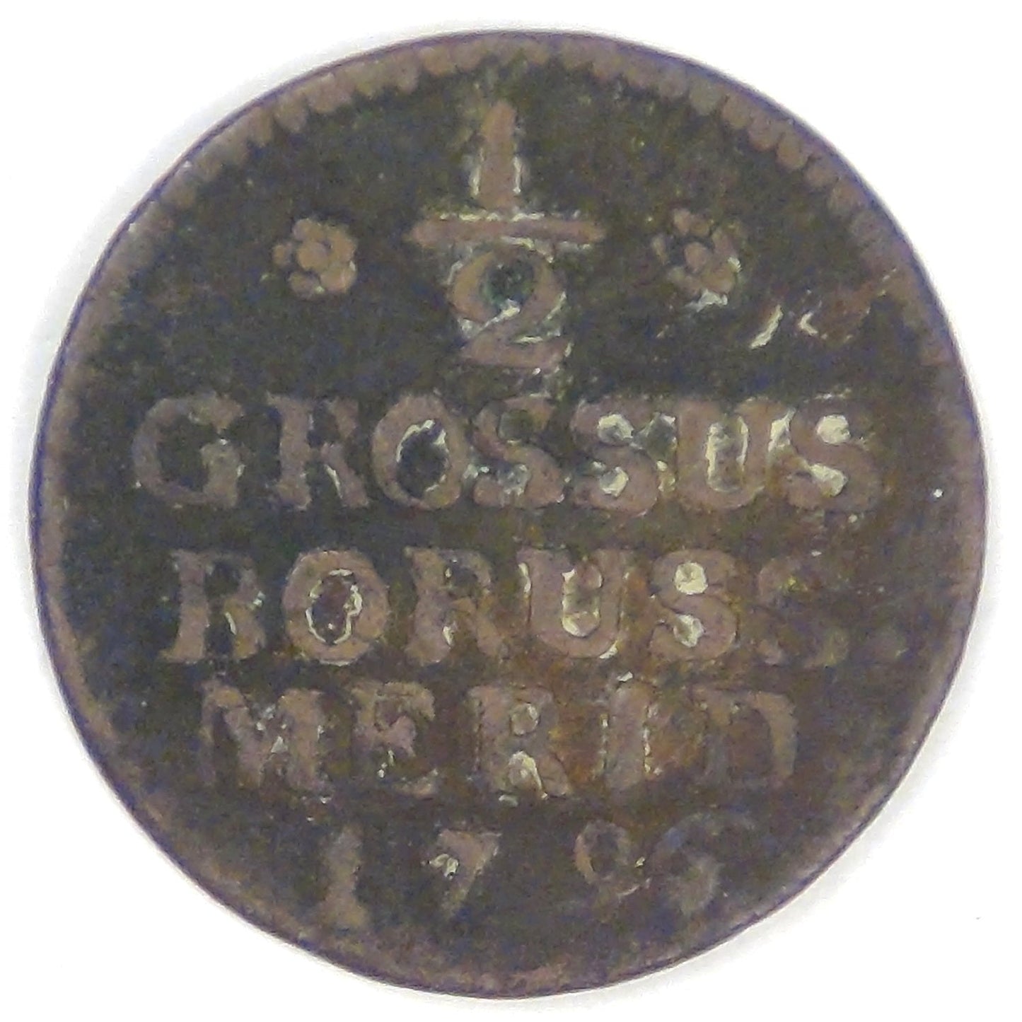 POLAND - South Prussia, Frederick William III, 1796 B, ½ Grossus, Fine+