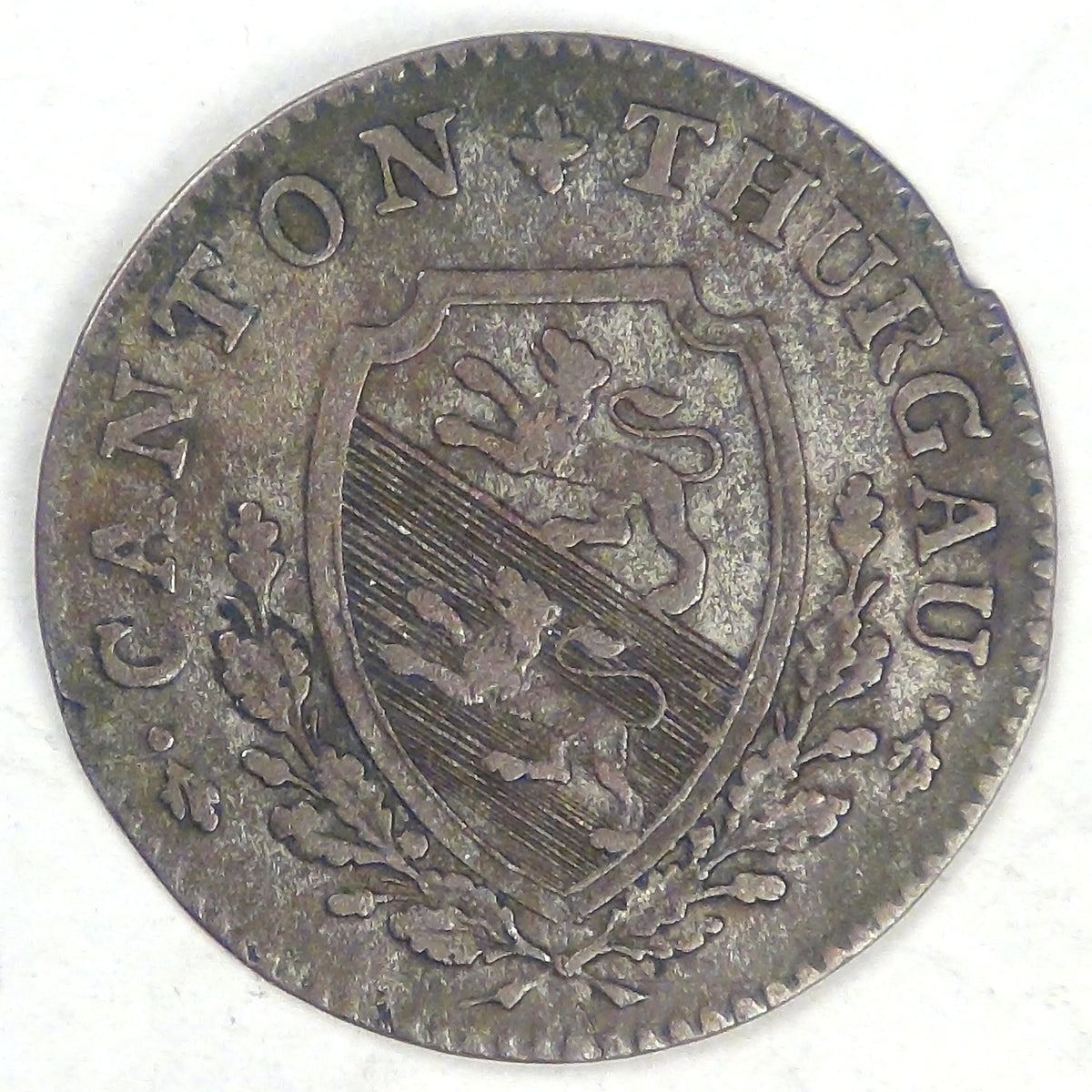 SWISS CANTON of Thurgau, 1809 Batzen, Choice Very Fine