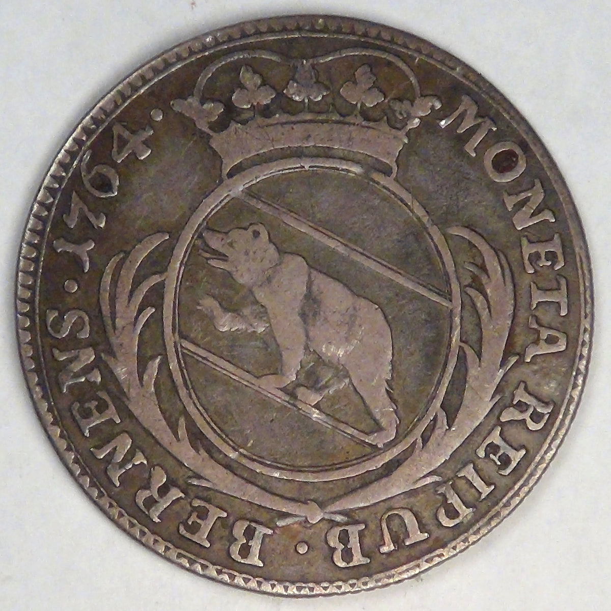 SWISS CANTONS - City of Bern, 1764, 20 Kreuzers, Fine