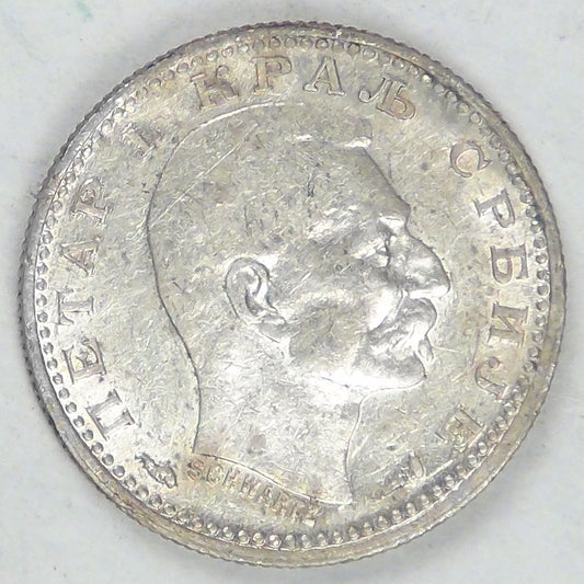 SERBIA - Kingdom, Petar I, 1915, 50 Para, EF / AU