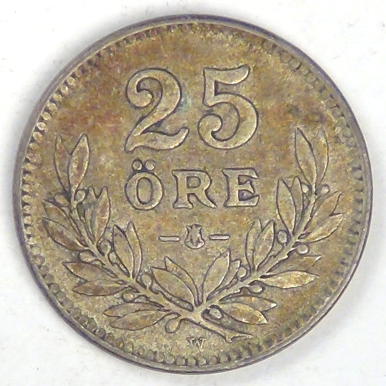 SWEDEN, Gustaf V, 1917, 25 Öre, Very Fine