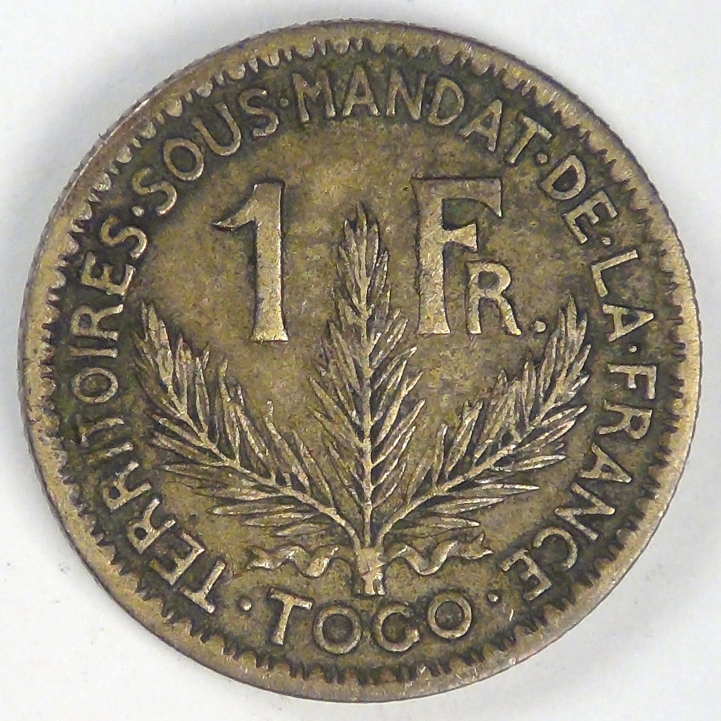 TOGO - French Mandate, 1924 Franc, Very Fine +