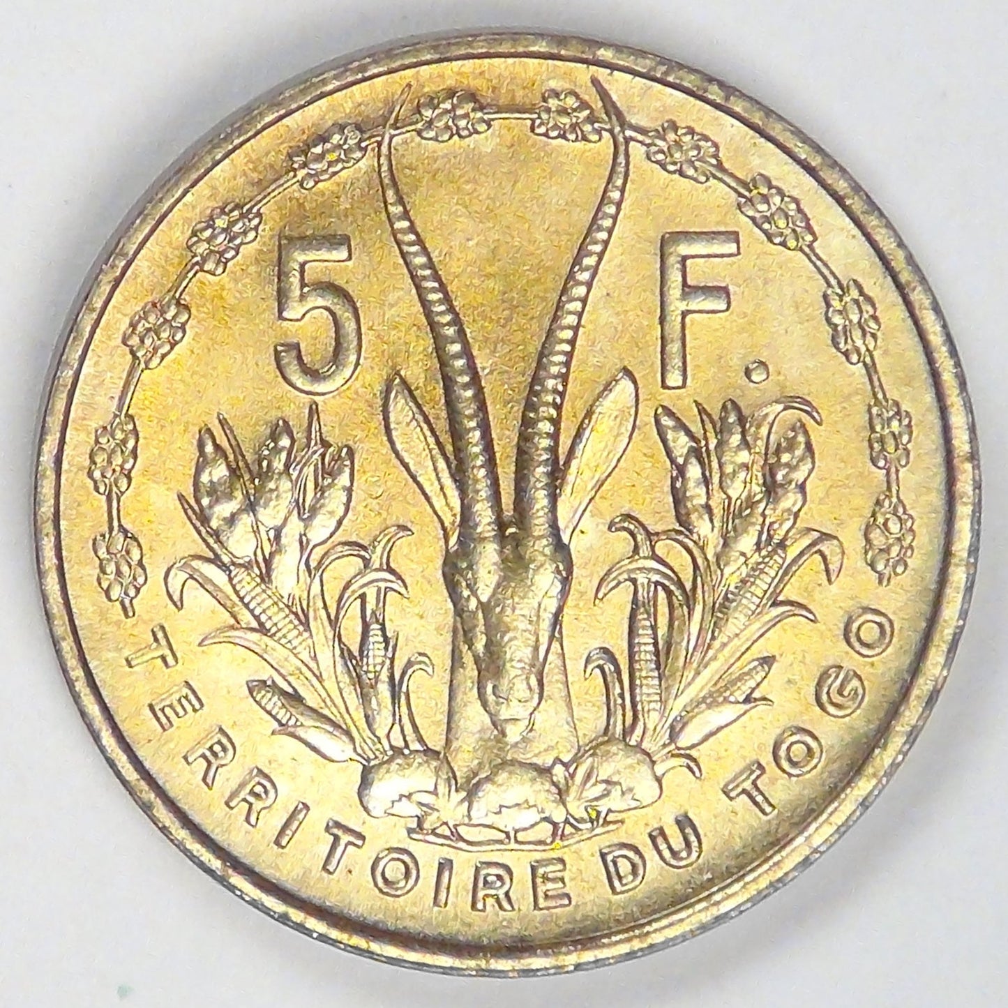 TOGO - French Mandate, 1956, 5 Francs, Gem BU