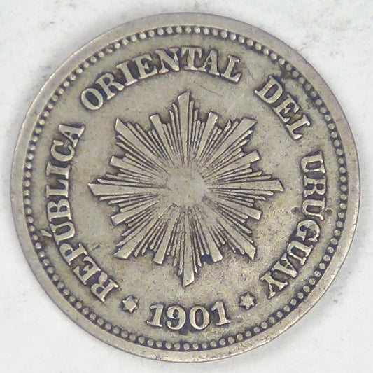 URUGUAY - Republic, 1901 A, Centésimo, Very Fine